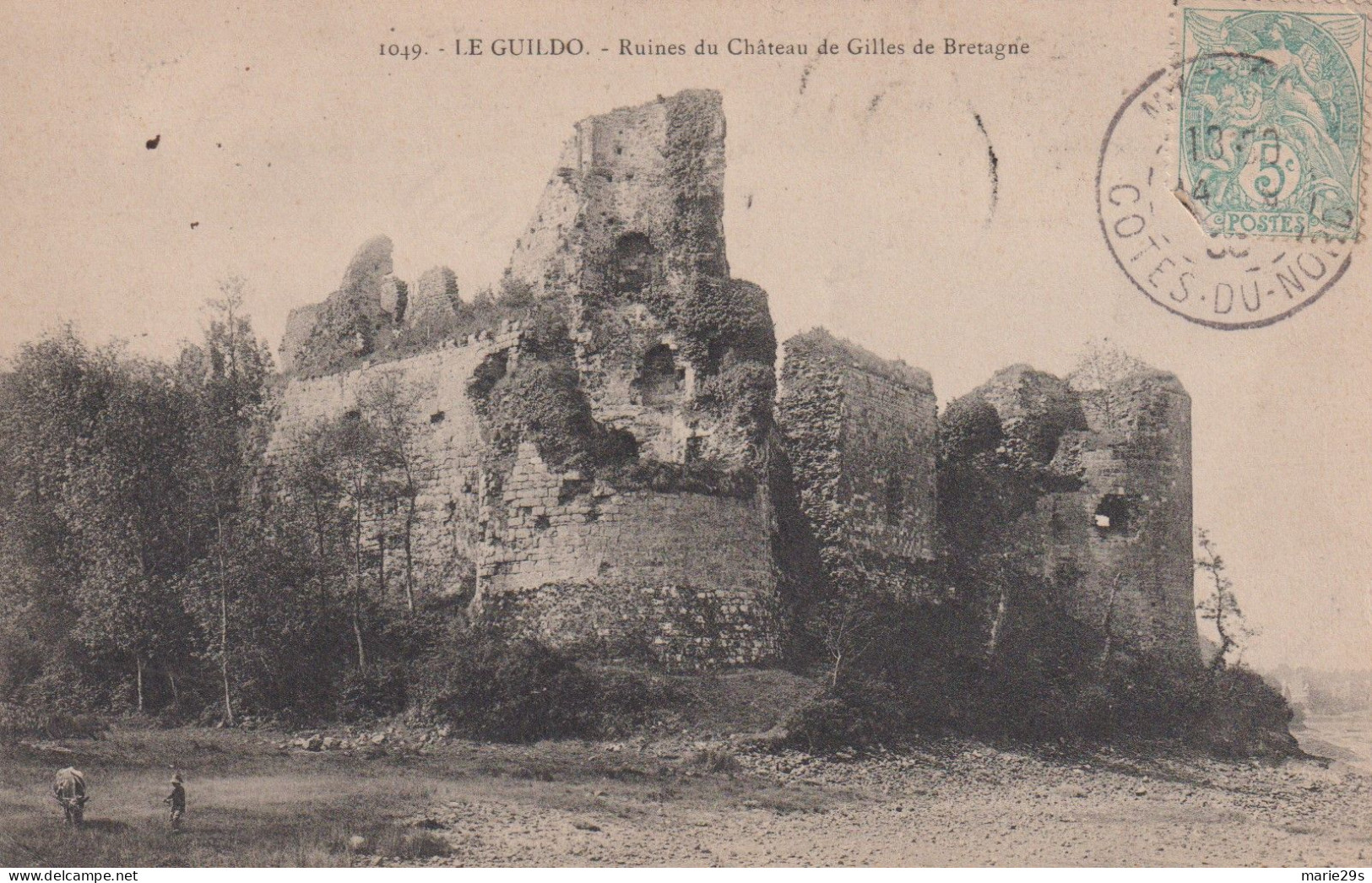 22 CREHEN LE GUILDO Ruines Du Château De Gilles De Bretagne ; Vache - Animée - Créhen