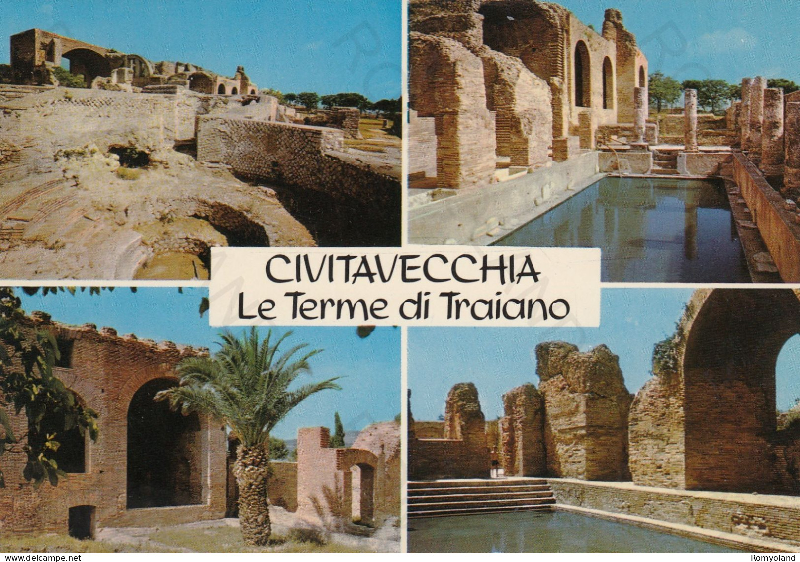 CARTOLINA  CIVITAVECCHIA,LAZIO-LE TERME DI TRAIANO-STORIA,MEMORIA,CULTURA,IMPERO ROMANO,BELLA ITALIA,NON VIAGGIATA - Civitavecchia