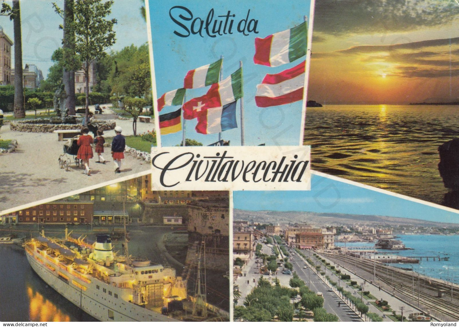 CARTOLINA  CIVITAVECCHIA,LAZIO-SALUTI DA CIVITAVECCHIA-STORIA,MEMORIA,CULTURA,RELIGIONE,BELLA ITALIA,VIAGGIATA 1972 - Civitavecchia