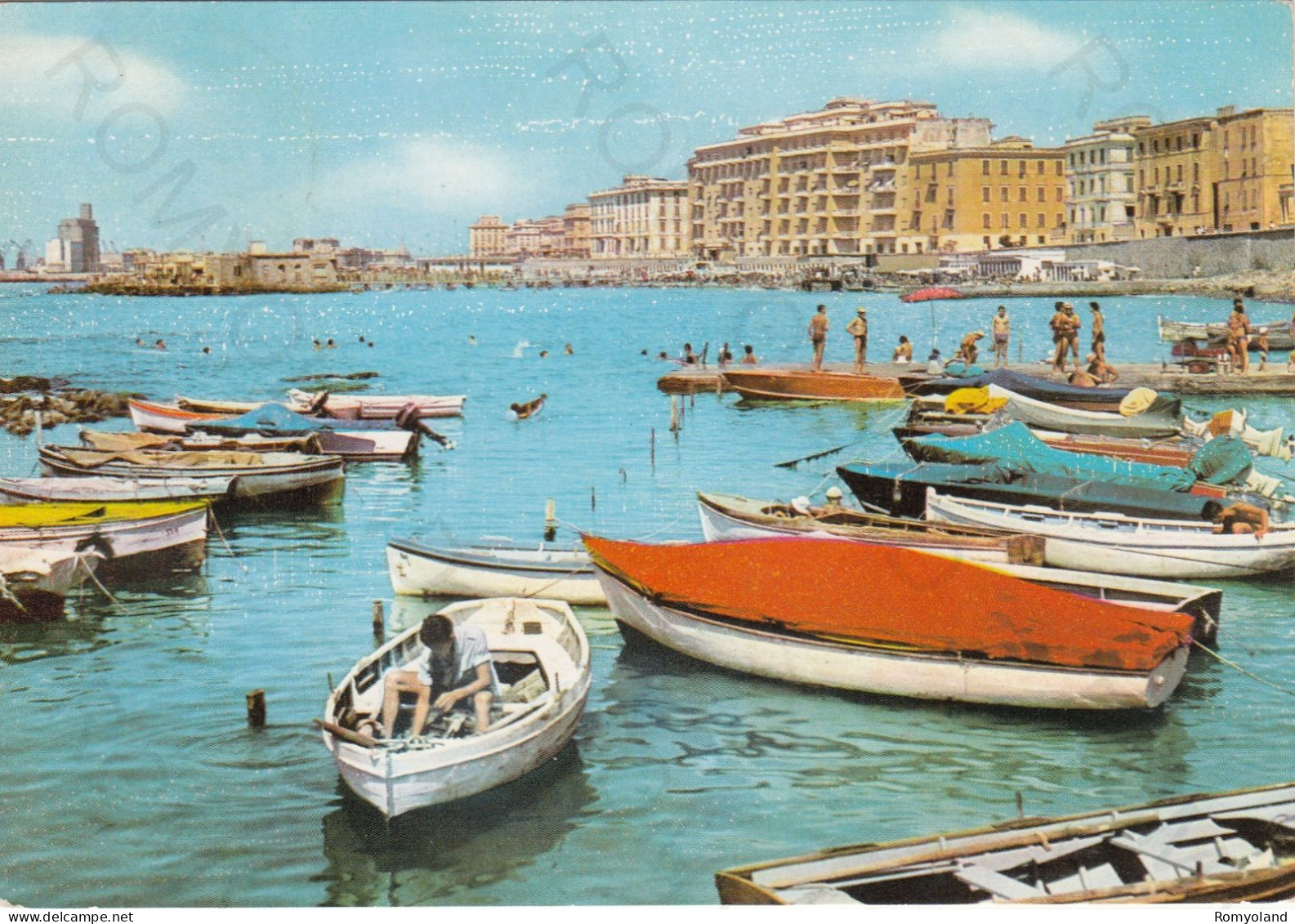 CARTOLINA  CIVITAVECCHIA,LAZIO-RIVIERA DI LEVANTE-MARE,ESTATE,VACANZA,SPIAGGIA,LUNGOMARE,BARCHE A VELA,VIAGGIATA 1965 - Civitavecchia