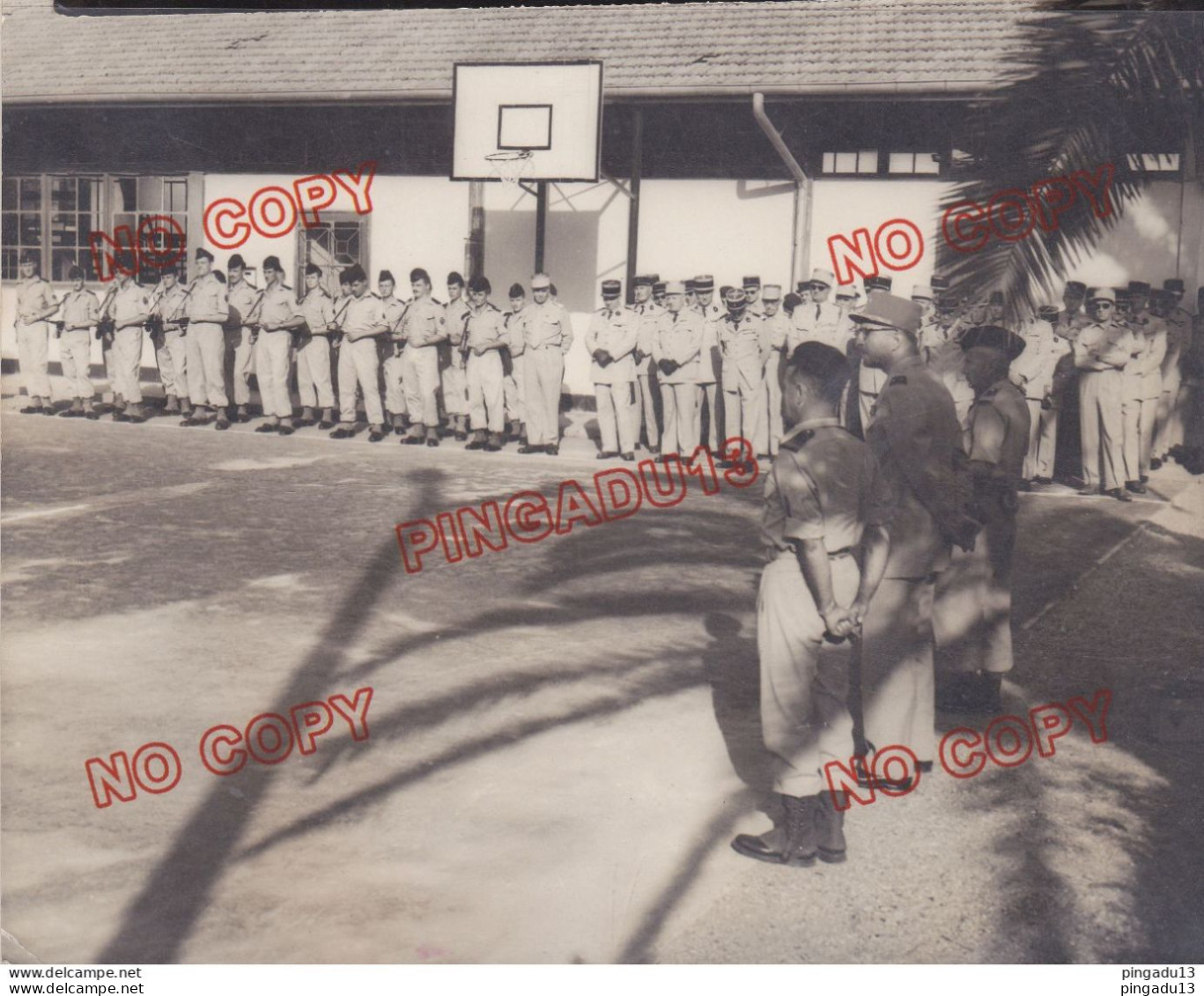 Guerre D'Algérie Archive  D'un Militaire Prise D'armes Au 10 è CRT  Compagnie Régionale Du Train 4 Photos Beau Format - Guerra, Militares