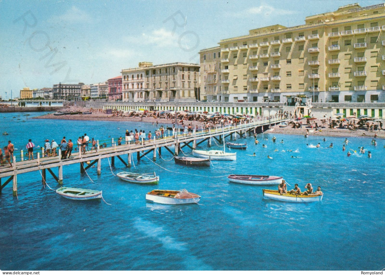 CARTOLINA  CIVITAVECCHIA,LAZIO-RIVIERA DI LEVANTE-MARE,ESTATE,VACANZA,SPIAGGIA,LUNGOMARE,BARCHE A VELA,VIAGGIATA 1962 - Civitavecchia