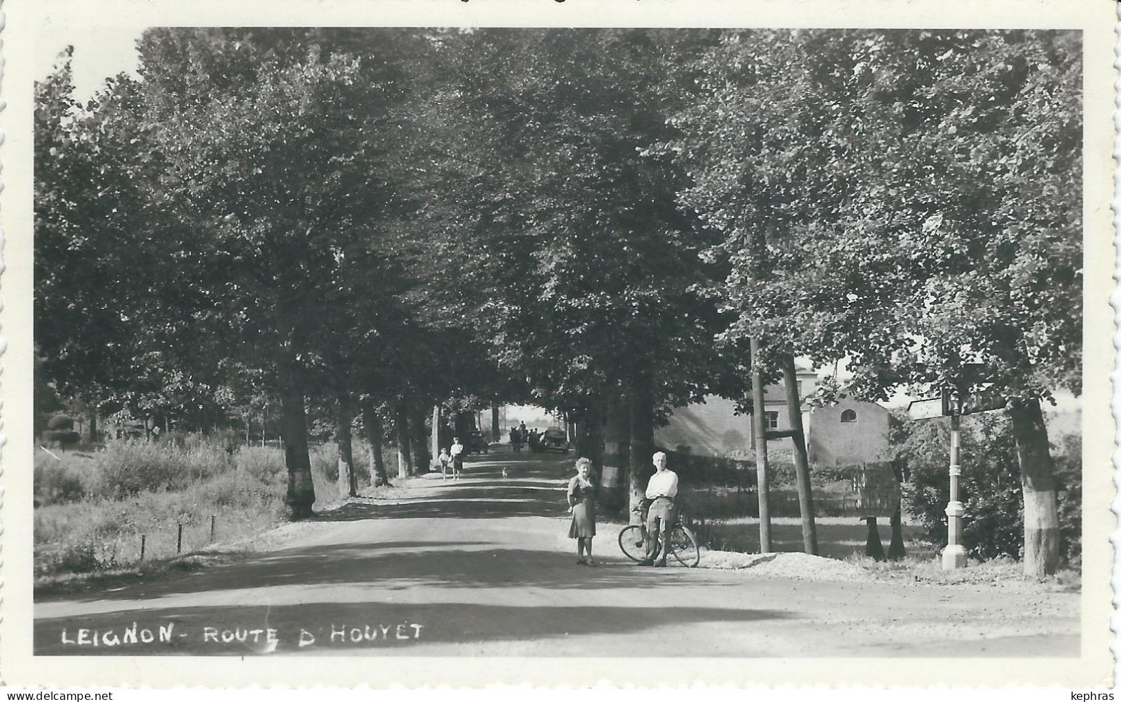 LEIGNON : Route D'Houyet - TRES RARE CPA - Cachet De La Poste 1959 - Ciney