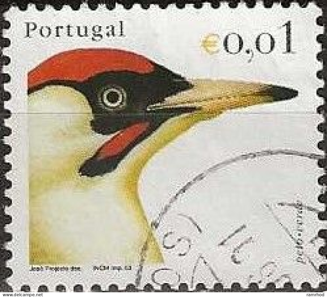 PORTUGAL 2003 Birds - 1c. - Green Woodpecker FU - Oblitérés