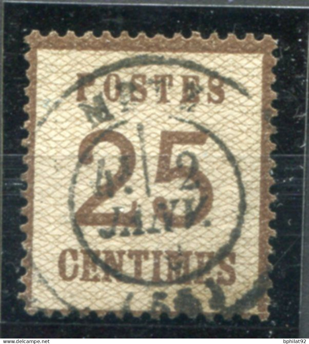 !!! ALSACE LORRAINE, N°7 CACHET DE METZ TYPE 17 - Oblitérés