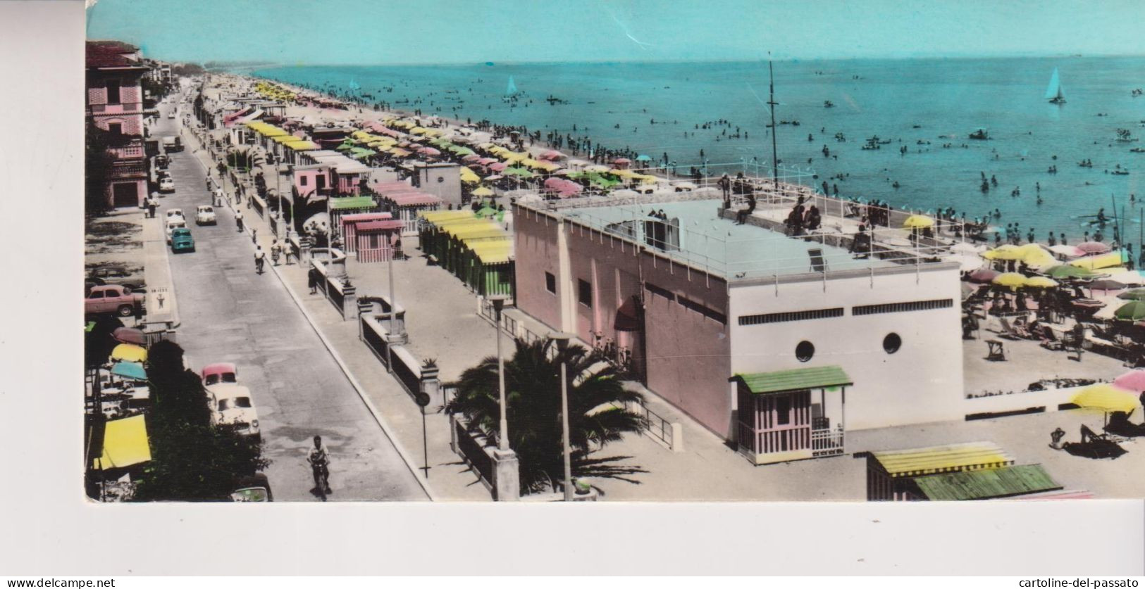 PORTO S. GIORGIO   FERMO LUNGOMARE E SPIAGGIA MINI CARTOLINA VG - Fermo