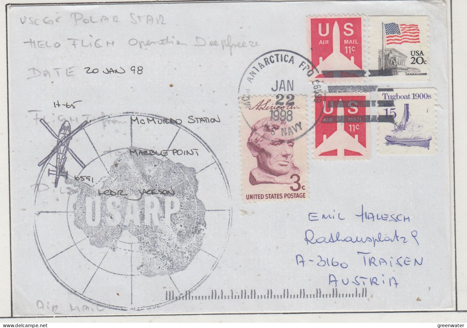 USA  Antarctic Flight From McMurdo To Marble Point JAN 22 1988  (OD152C) - Vuelos Polares