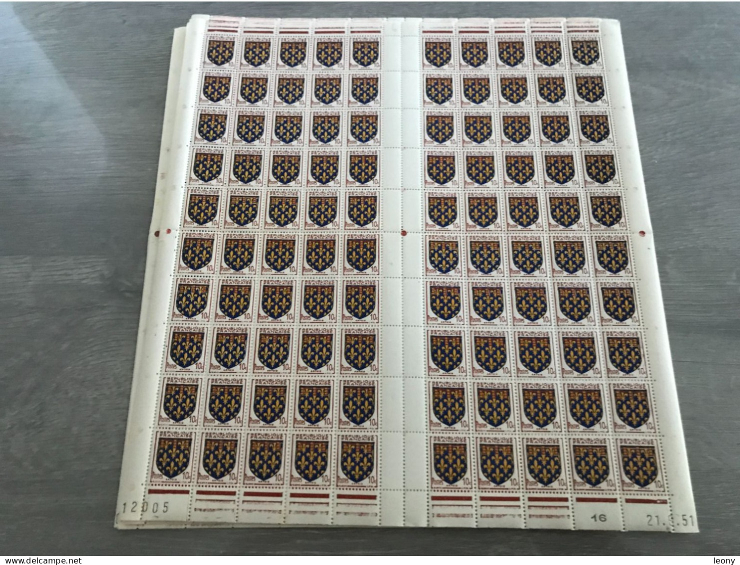 15 FEUILLETS De 100 TIMBRES Chacun  De FRANCE - NEUFS** - DIVERS BLASONS- COINS DATES - Kilowaar (min. 1000 Zegels)