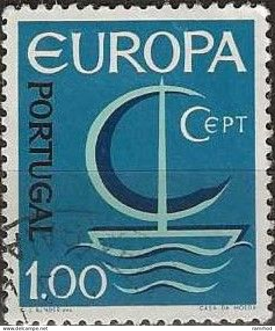 PORTUGAL 1966 Europa - 1e. -Europa Ship FU - Oblitérés
