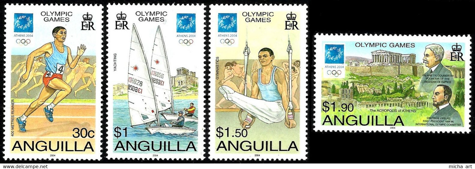 Anguilla 2004 Athens Olympic Games - Olympics Set MNH (B383-3) - Sommer 2004: Athen