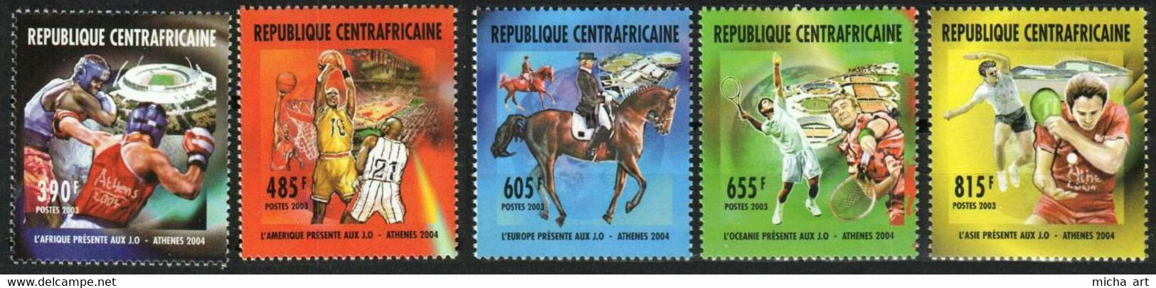 Central African Republic 2004 Athens Olympic Games - Olympics Set MNH (B383-4) - Summer 2004: Athens