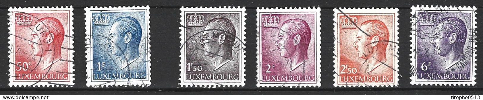 LUXEMBOURG. Timbres Oblitérés De 1965-6. Grand-Duc Jean. Type "bs". - Gebraucht