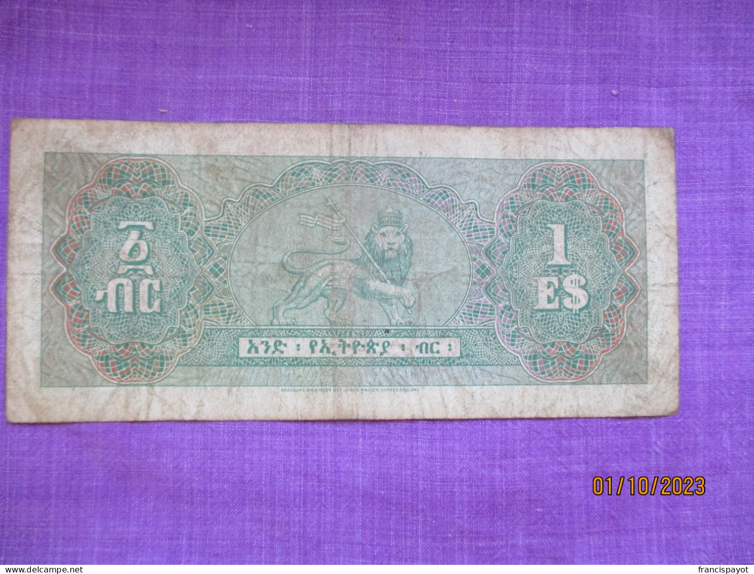 Ethiopie: 1 Dollars éthiopien 1966 - Etiopia