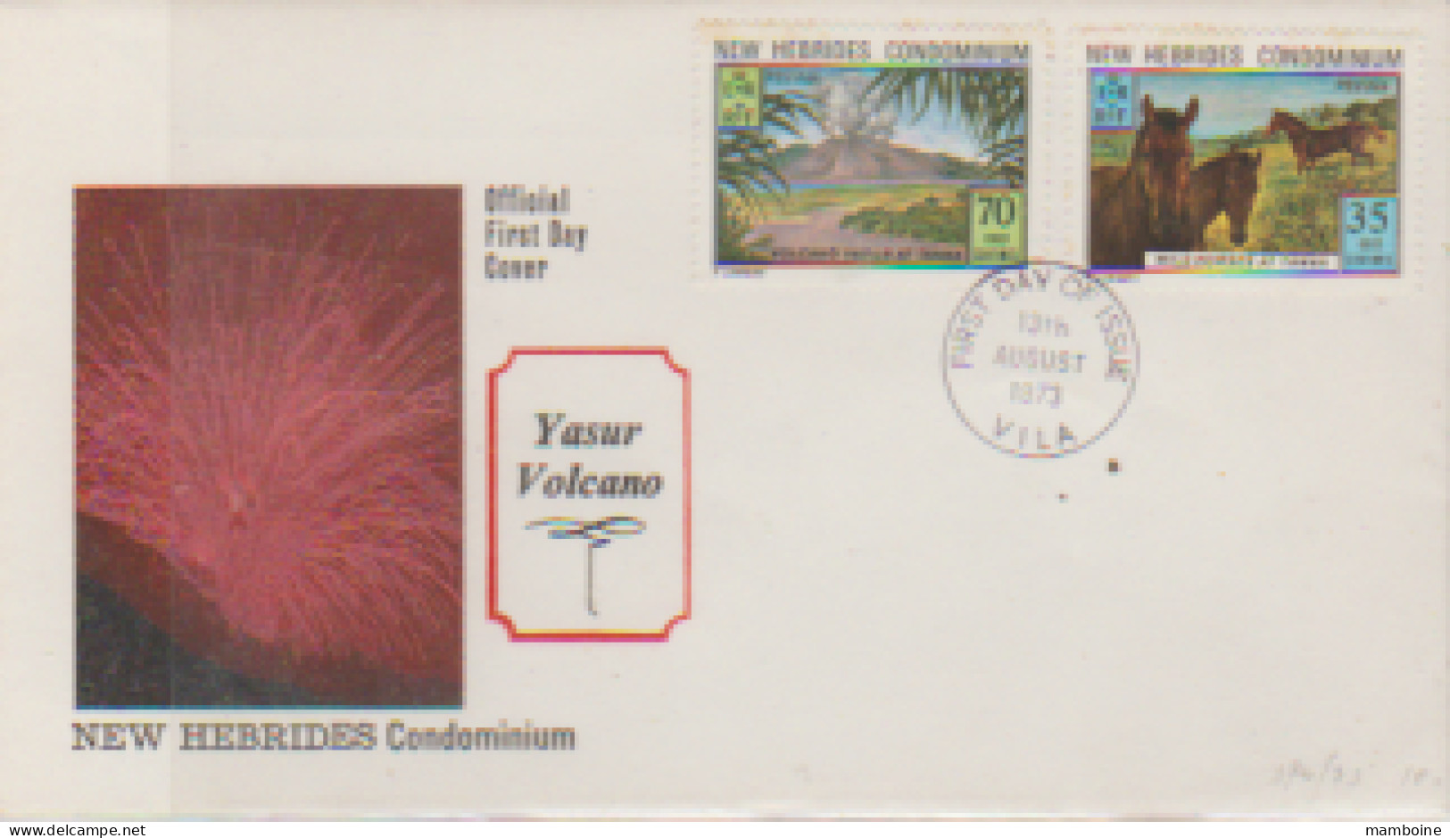 Nouv. Hébrides 1973  N° 372 / 73  Oblitéré 1° Jour - Used Stamps