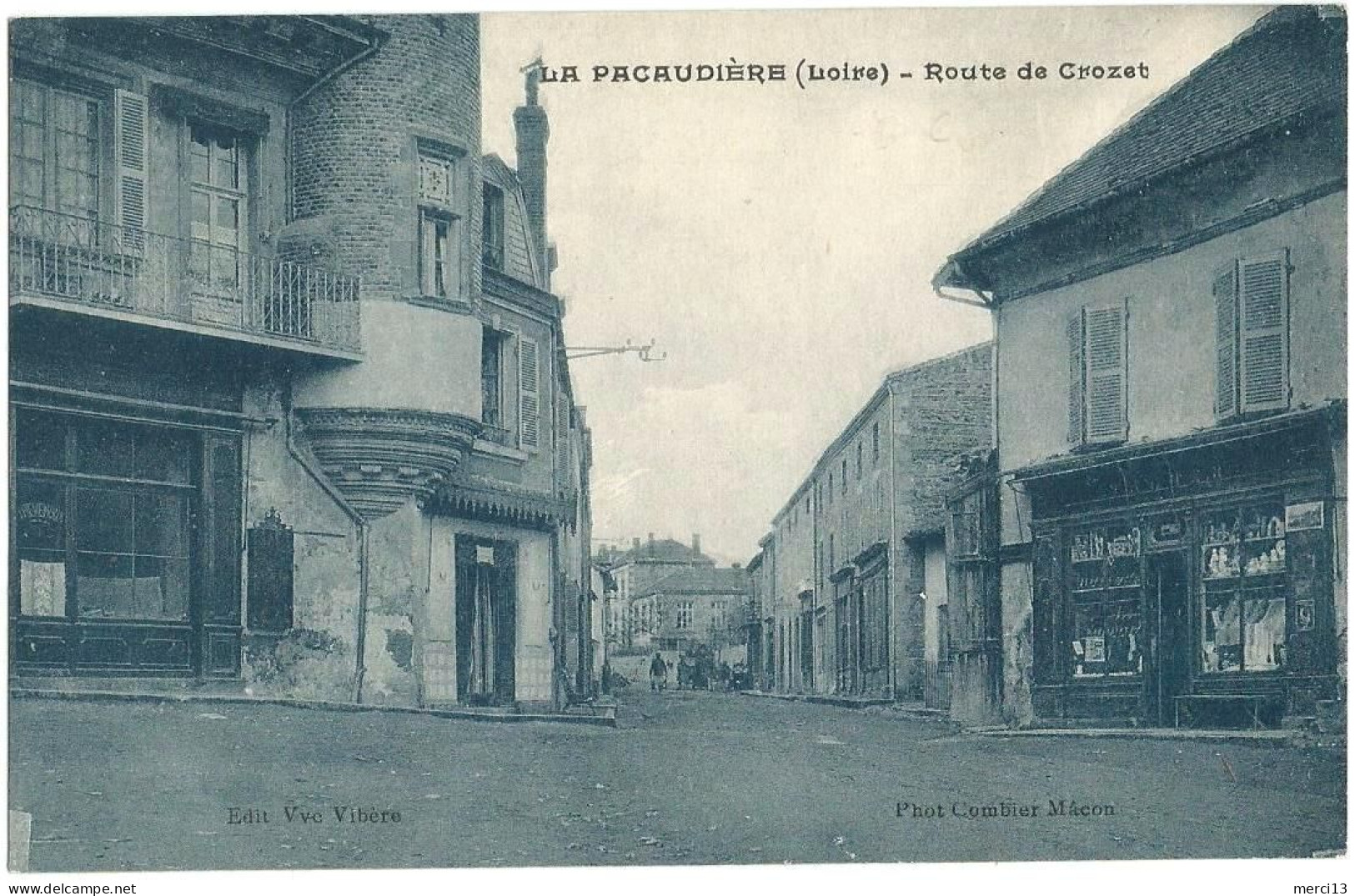 LA PACAUDIÈRE (42) – Route De Crozet. – Editeur Vve Vibère, Phot Combier, Mâcon. - La Pacaudiere