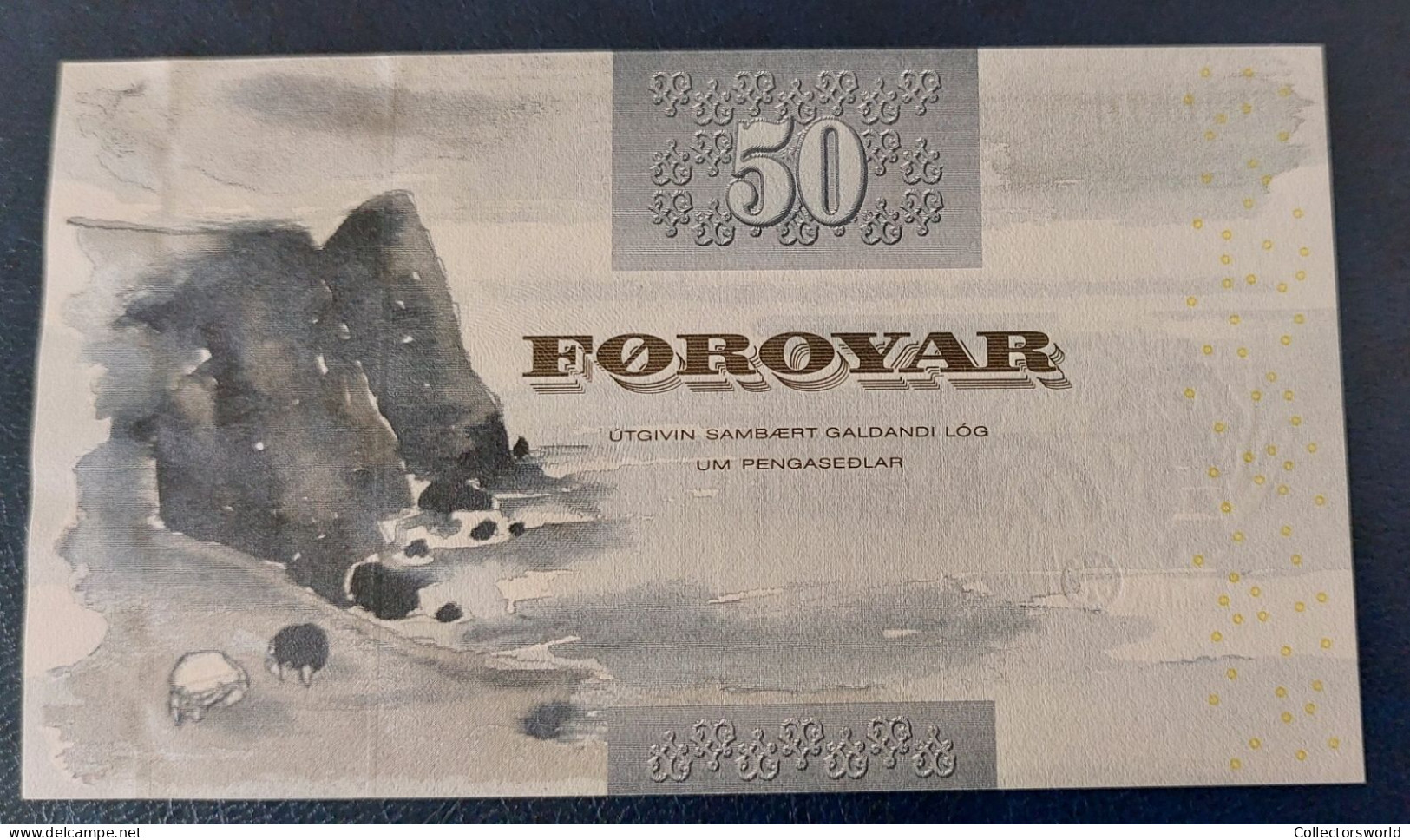 Faroer 50 Kronur Year ND (2001) P29 With Security Thread UNC - Isole Faroer