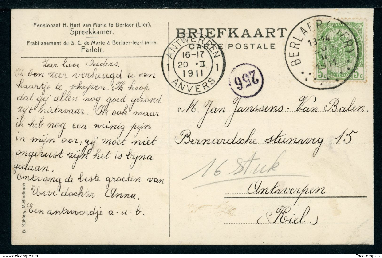 CPA - Carte Postale - Belgique - Berlaer-lez-Lierre - Etablissement Du S.C. De Marie - Parloir (CP23504) - Berlaar