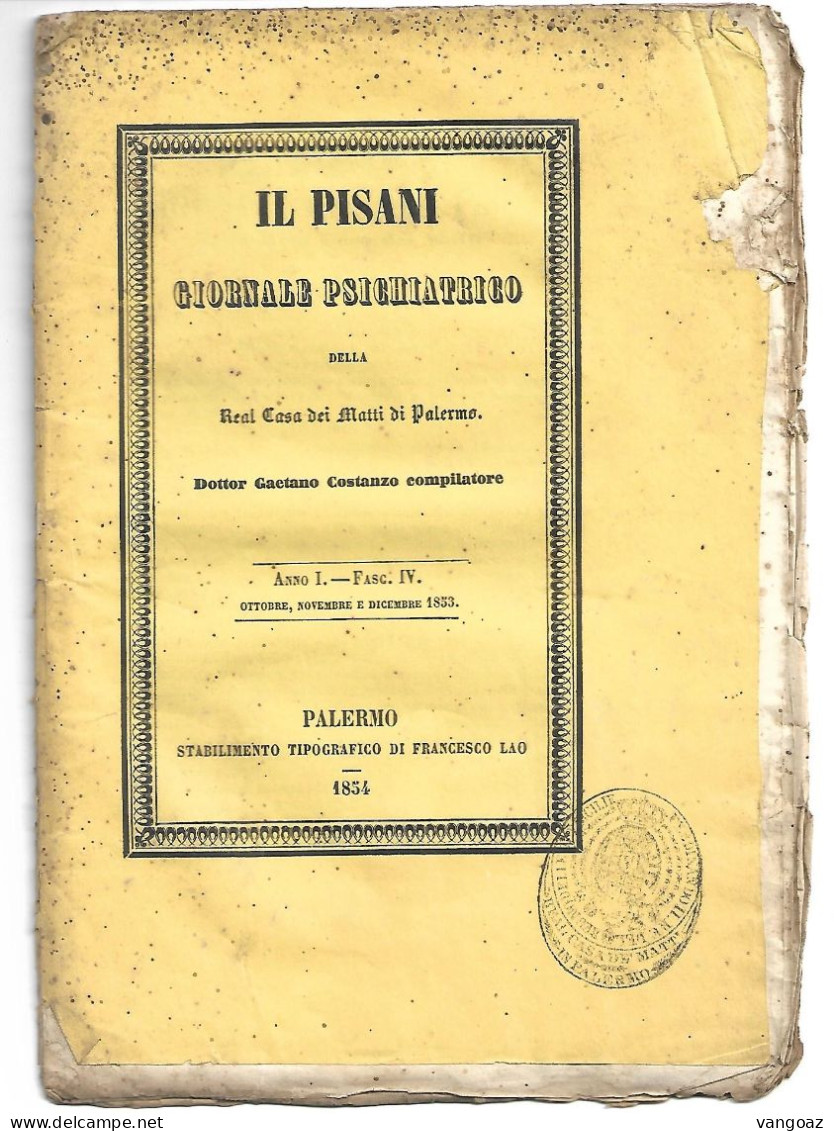 IL PISANI - Giornale psichiatrico della Real Casa dei Matti di Palermo