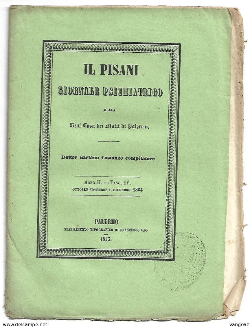 IL PISANI - Giornale psichiatrico della Real Casa dei Matti di Palermo