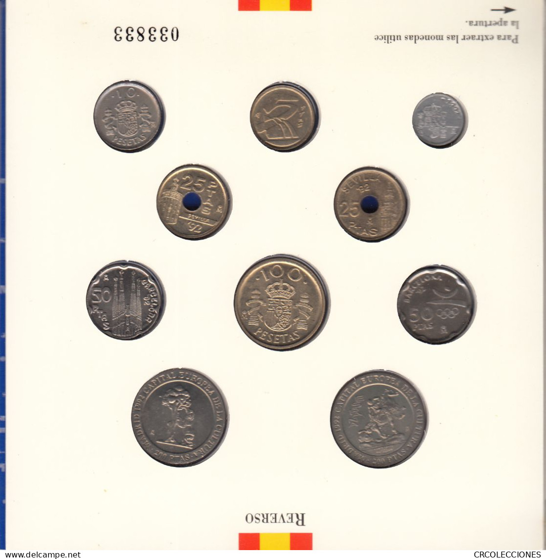 CRC0027 CARTERA MONEDAS ESPAÑA PESETAS 1992 NUEVA - Mint Sets & Proof Sets