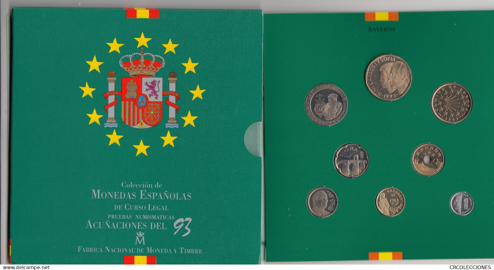 CRC0028 CARTERA MONEDAS ESPAÑA PESETAS 1993 - Mint Sets & Proof Sets