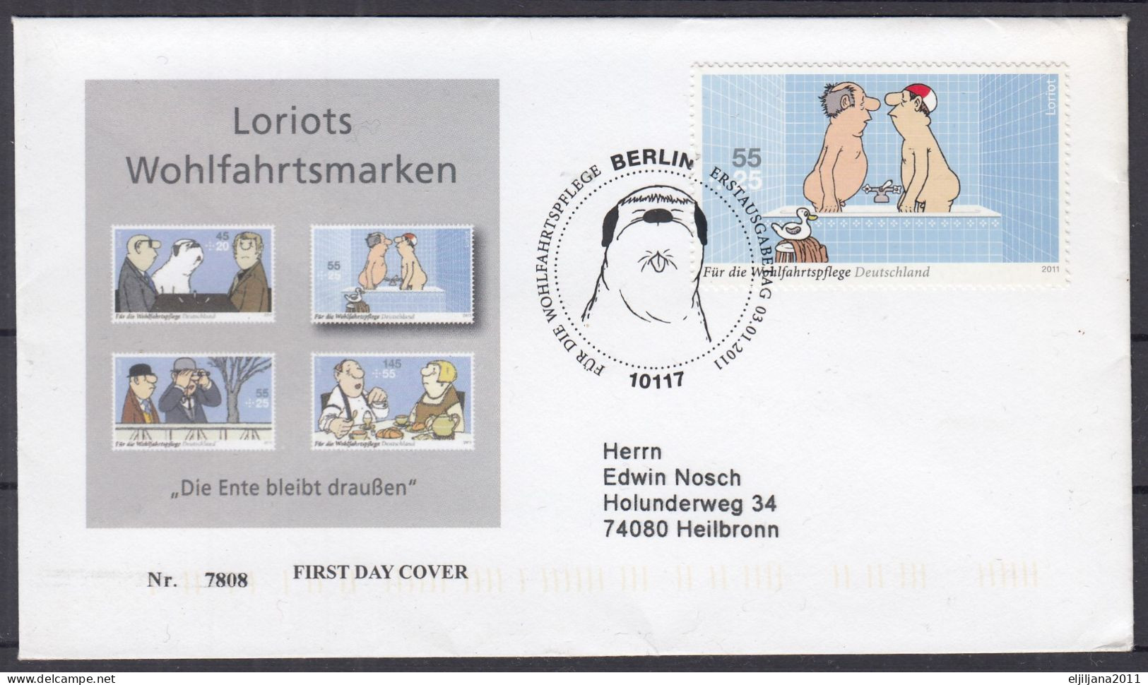 SALE !! 50 % OFF !! ⁕ Germany 1969 - 2011 ⁕ nice collection / lot of 11 postcad & cover / FDC ⁕ scan all scan