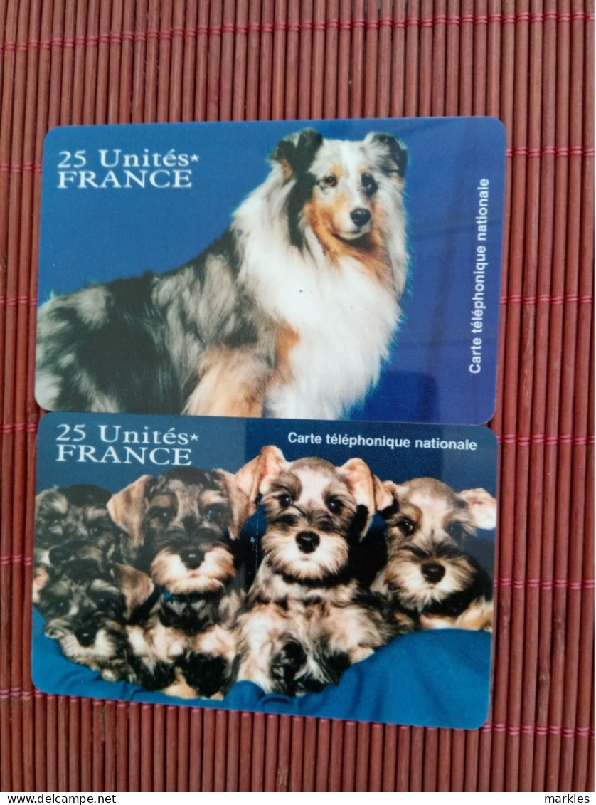 Dogs 2 Phonecards Mint 2 Photos Rare - Chiens