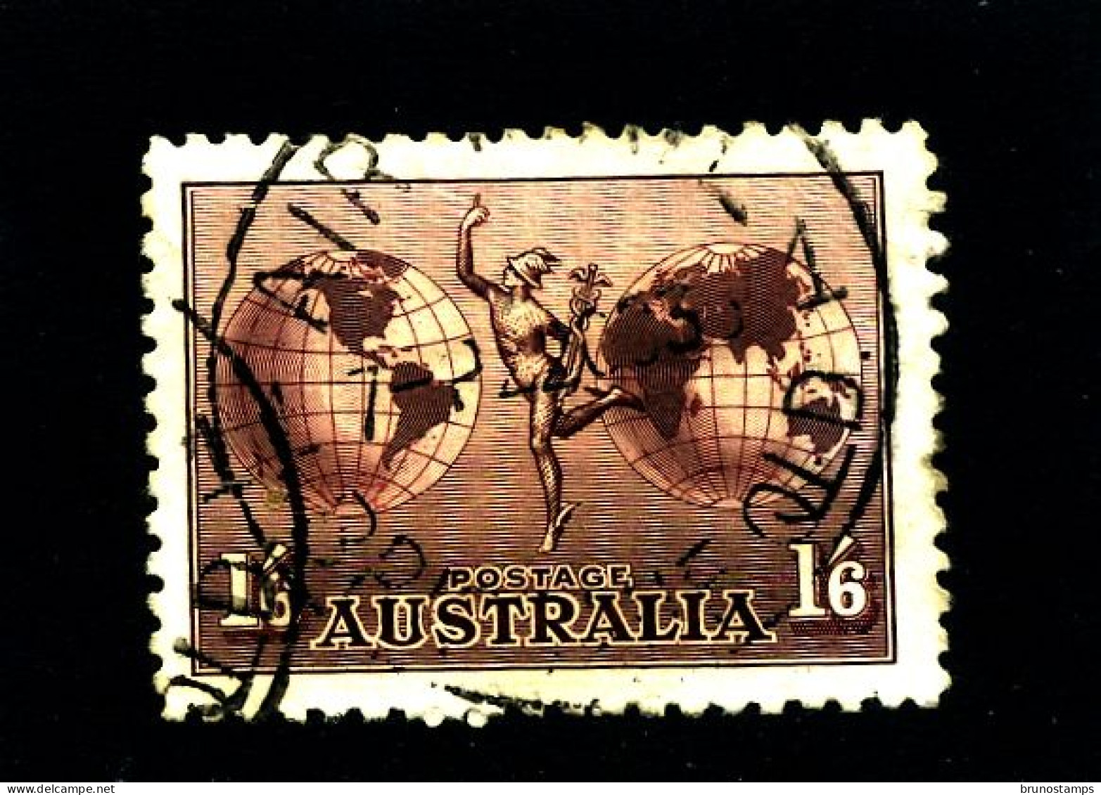 AUSTRALIA - 1934  1/6  HERMES  NO WMK  FINE USED  NH SG 153 - Gebraucht