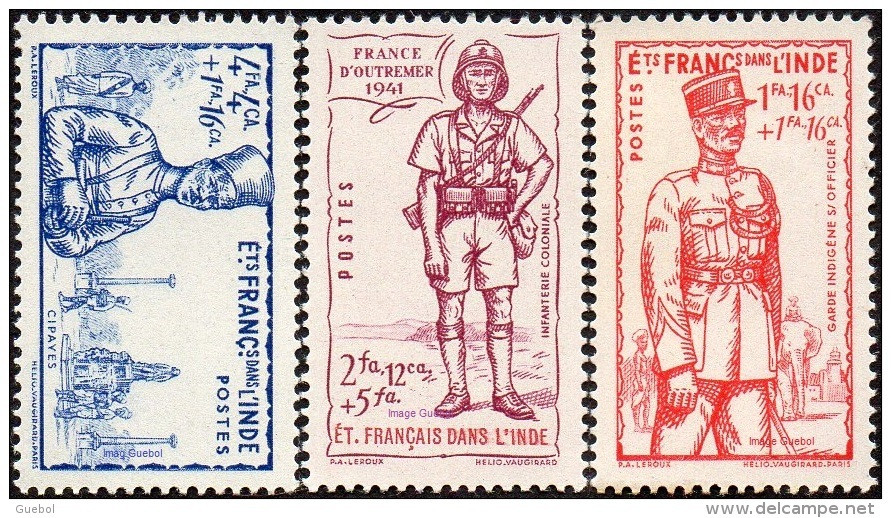 Détail De La Série Défense De L'Empire ** Inde N° 123 à 125 - 1941 Défense De L'Empire