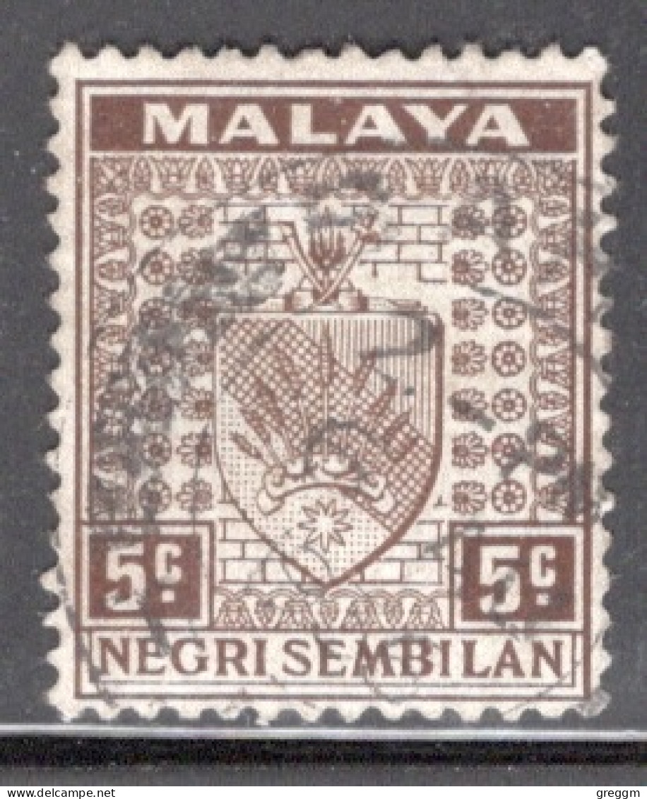 Malaysia Negri Sembilan 1935 Single 5c Stamp From The Definitive Set In Fine Used. - Negri Sembilan