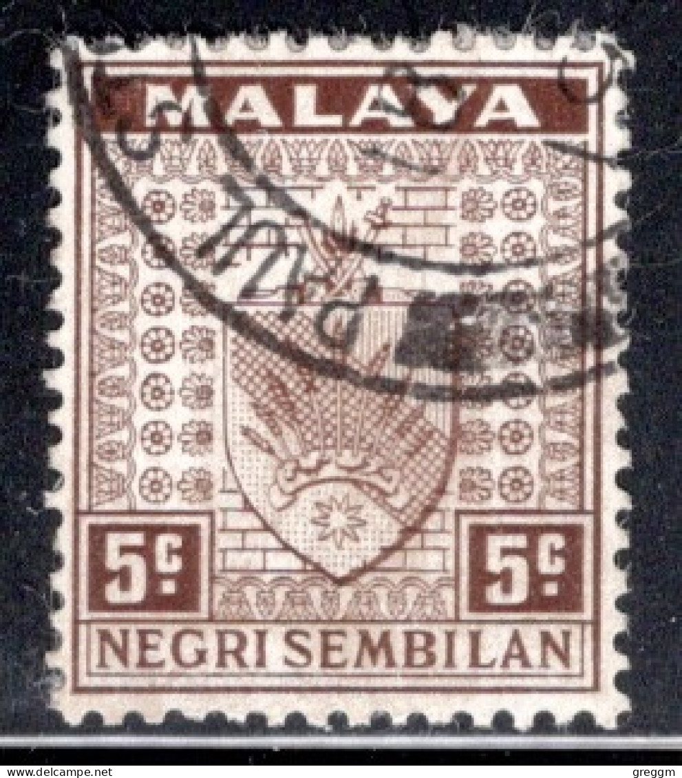 Malaysia Negri Sembilan 1935 Single 5c Stamp From The Definitive Set In Fine Used. - Negri Sembilan