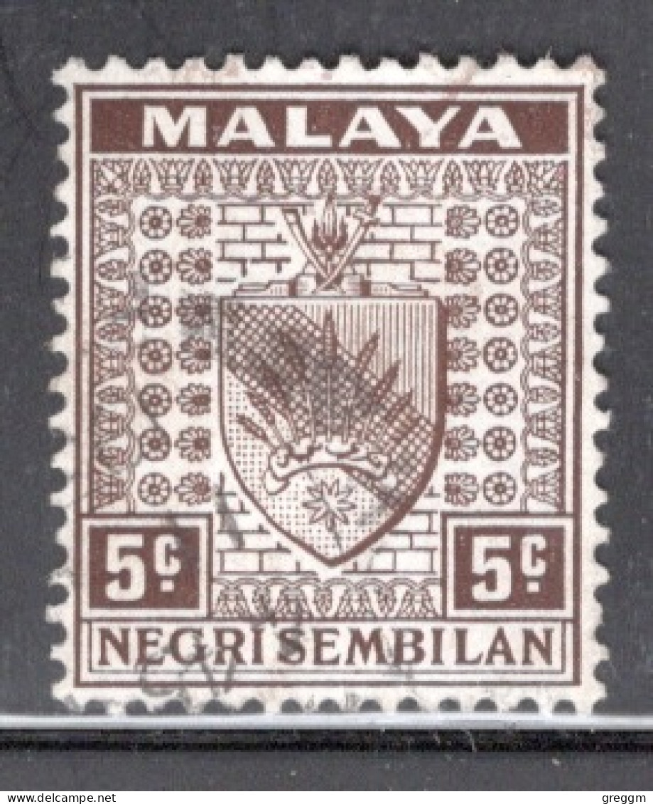 Malaysia Negri Sembilan 1935 Single 5c Stamp From The Definitive Set In Fine Used. - Negri Sembilan