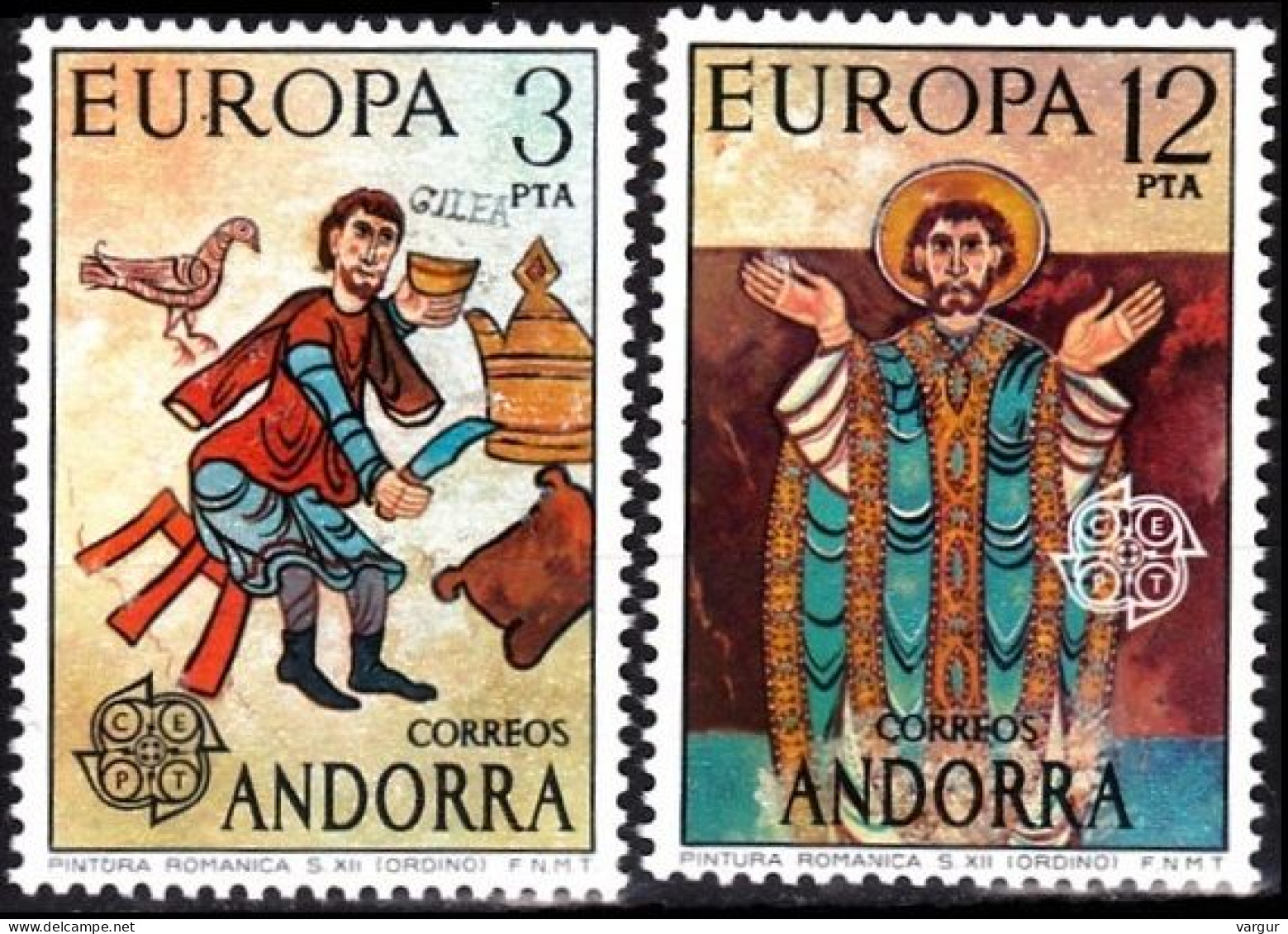 ANDORRA SPANISH 1975 EUROPA: Paintings. Complete Set, MNH - 1975