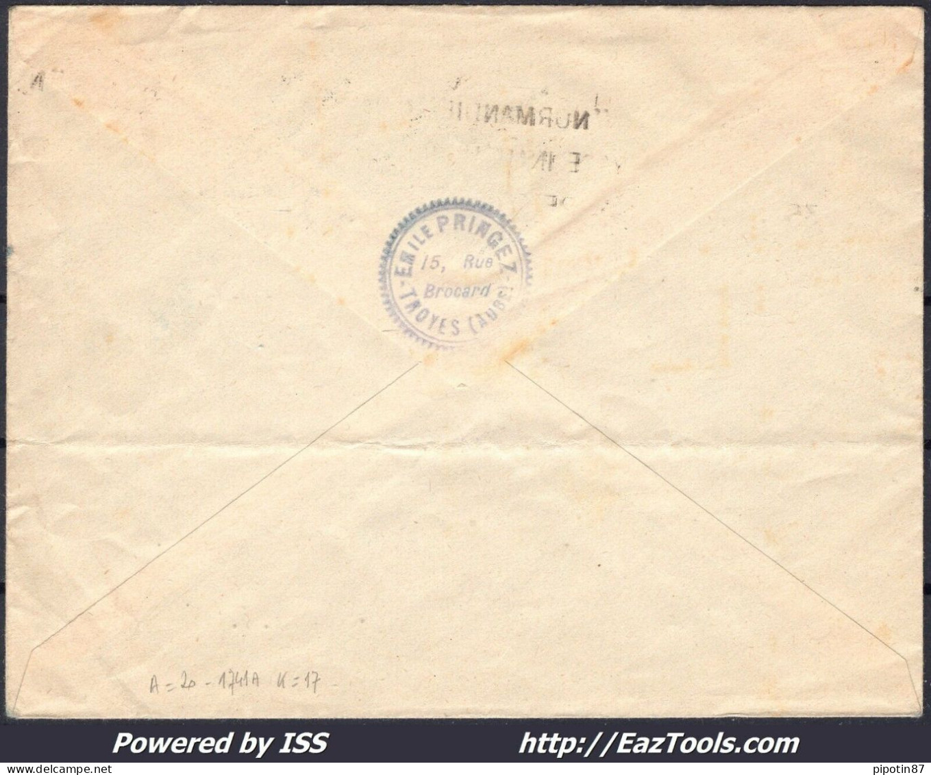 FRANCE N°299 SEUL SUR LETTRE POUR NEW YORK CACHET VOYAGE INAUGURAL DU 29/05/1935 - Lettres & Documents
