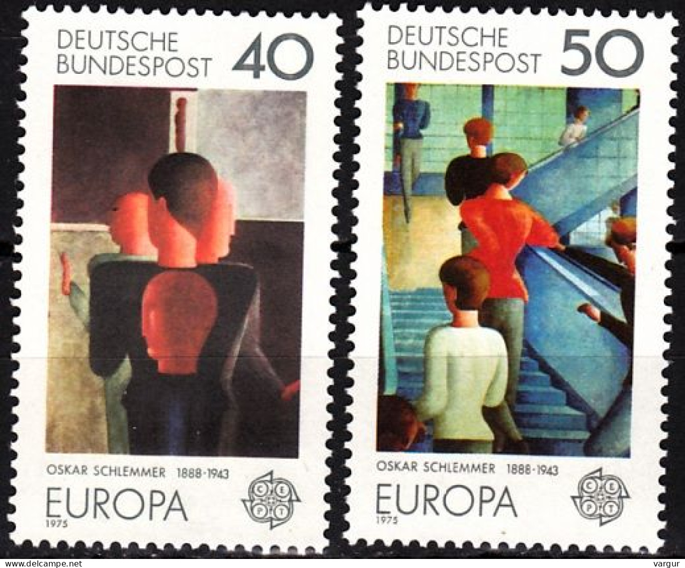 GERMANY 1975 EUROPA: Paintings. Complete Set, MNH - 1975