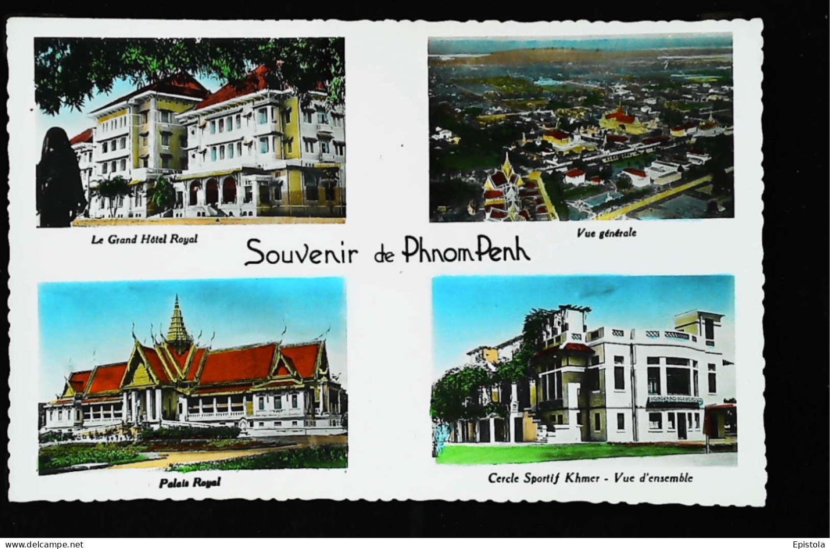 ►  Cpsm Souvenir De PHONM PENH - Vue Aérienne En Multivues - Cambodge