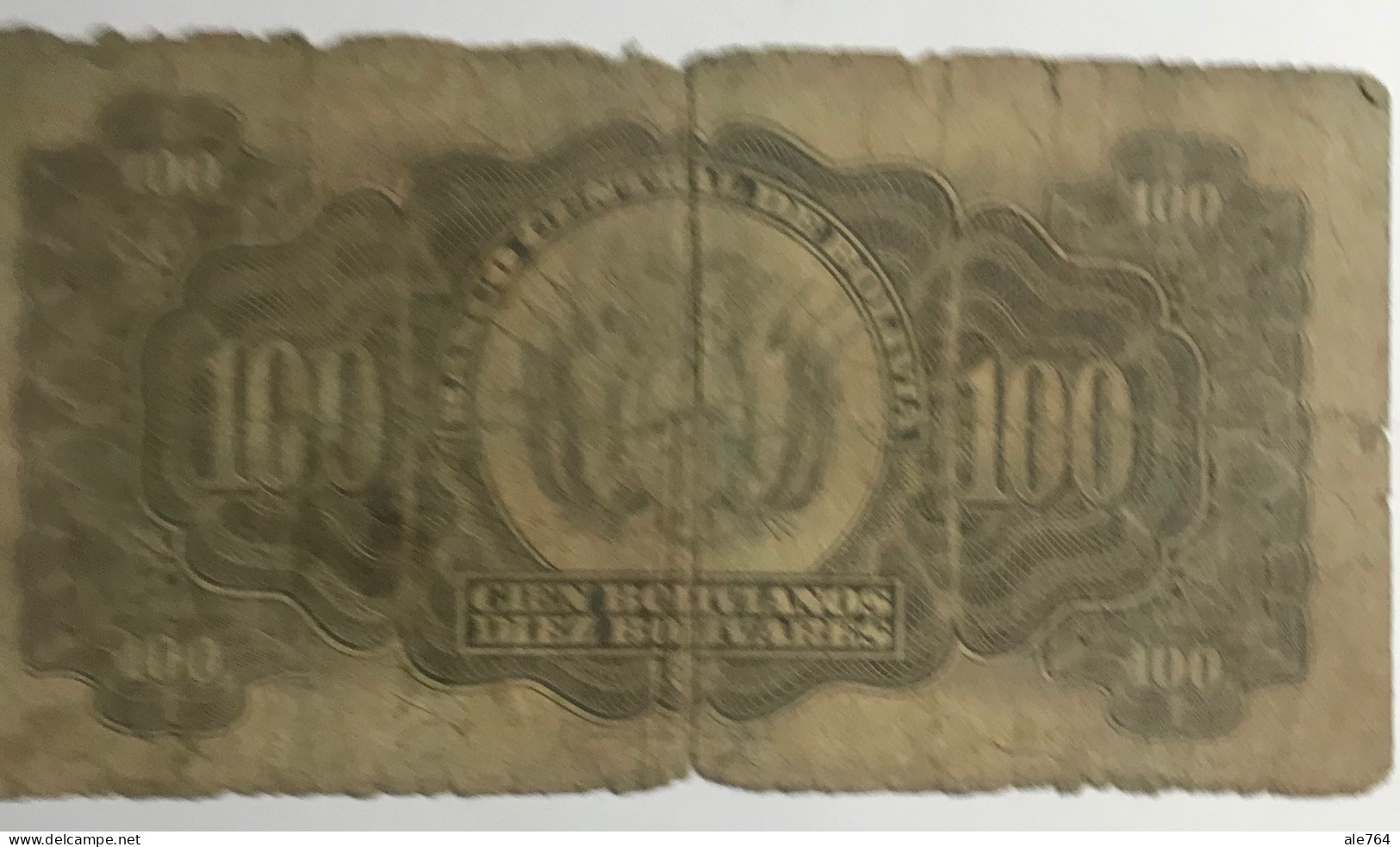 Bolivia Banknote 100 Bolivianos, 1928, P 133, Fine. - Bolivia