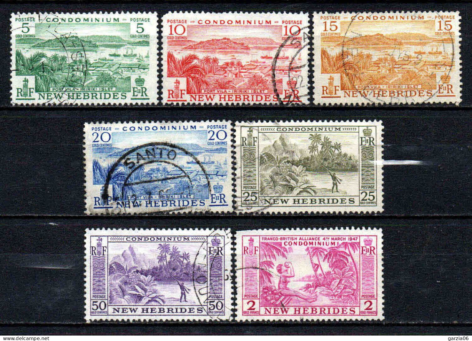 Nouvelles Hébrides - 1957 - Aspects Des NH -- N° 186 à 190 + 193/195 - Oblit -Used - Oblitérés