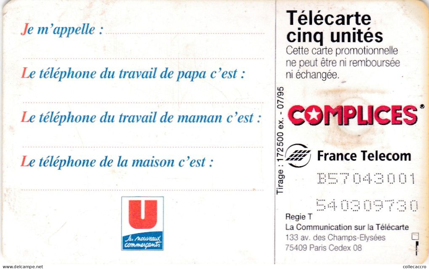 Gn166 COMPLICES 07/95 - 5 Unità
