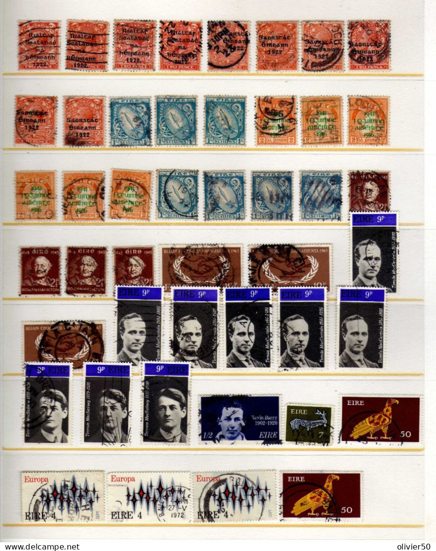Irlande  -  (1922-1980)  - Timbres Surcharges - Celebrites - Obliteres - Used Stamps