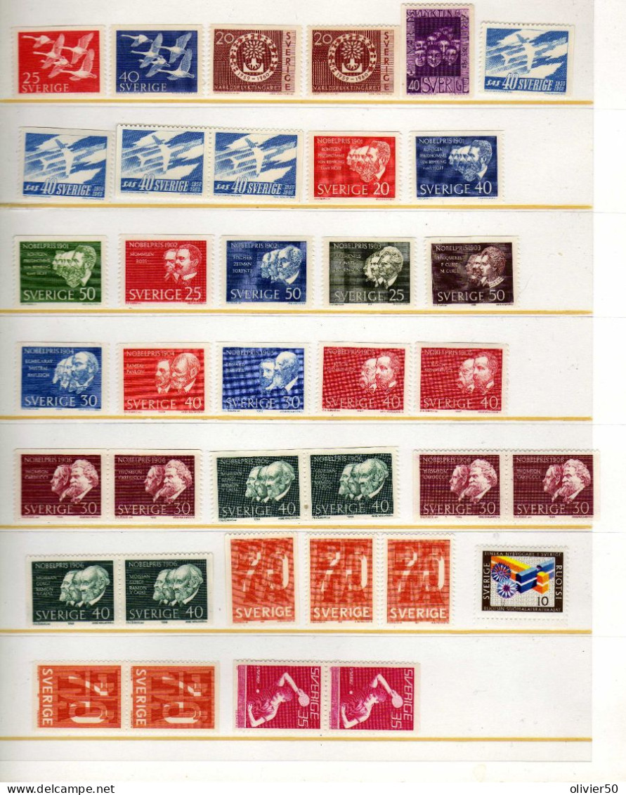 Suede - (1956-67) - Prix Nobel - Evenements -  - Neufs** - MNH - Unused Stamps