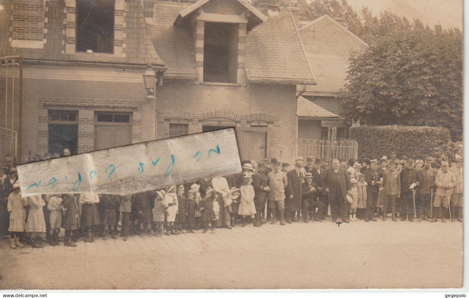 BRETIGNY Sur ORGE - Remise Croix De Guerre à L'Hôpital Auxiliaire N°10 En Présence Du Maire Mr.Leblanc  X (Carte Photo) - Bretigny Sur Orge