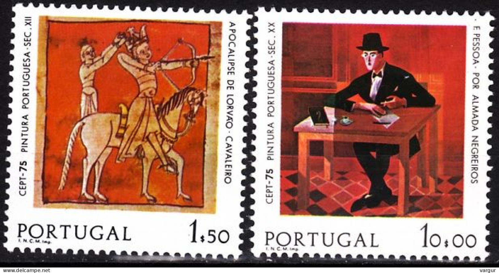 PORTUGAL 1975 EUROPA: Paintings. Complete Set, MNH - 1975