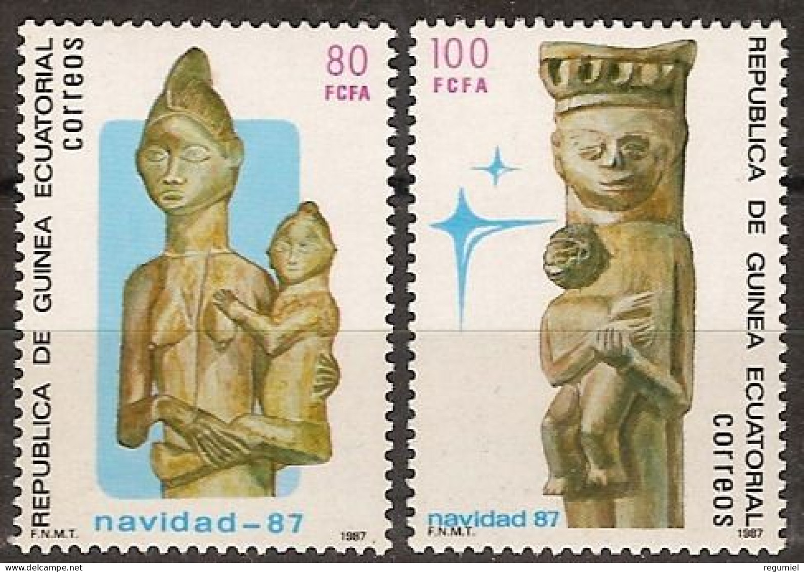 Guinea Ecuatorial 096/97 ** Navidad 1987 - Guinée Equatoriale