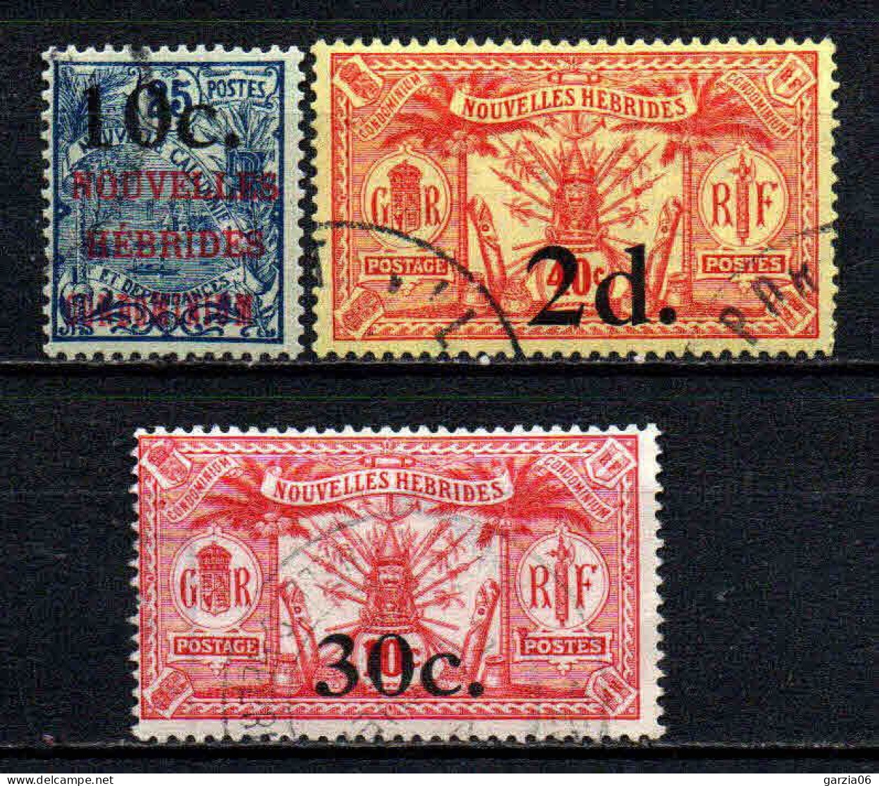 Nouvelles Hébrides  - 1920 - Tb Antérieurs Surch  - N° 59/68/74 - Oblit - Used - Oblitérés