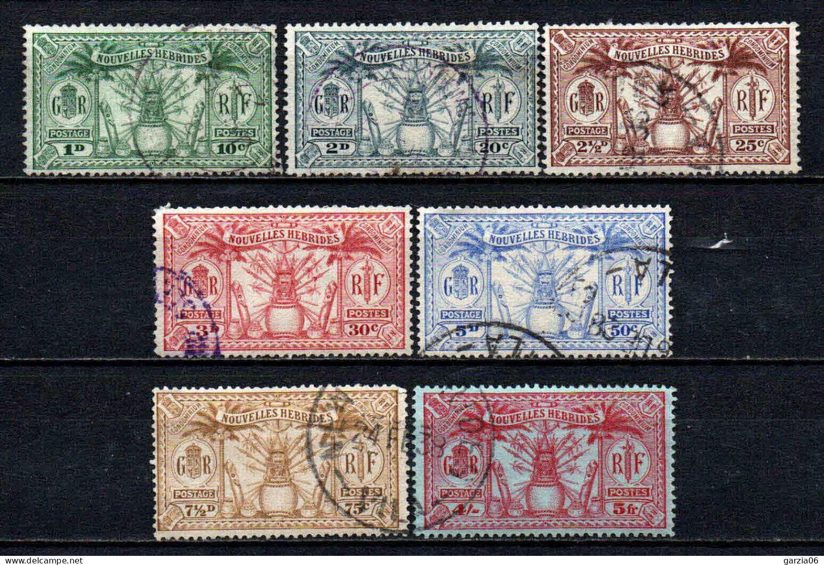 Nouvelles Hébrides  - 1925 - Aspects Des NH   - N° 81 à 84 + 86/87/90 - Oblit - Used - Oblitérés