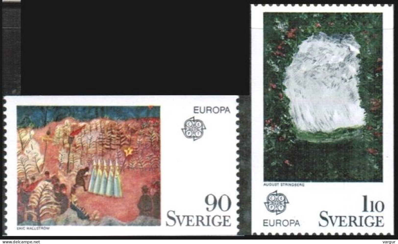 SWEDEN 1975 EUROPA: Paintings. Complete Set, MNH - 1975