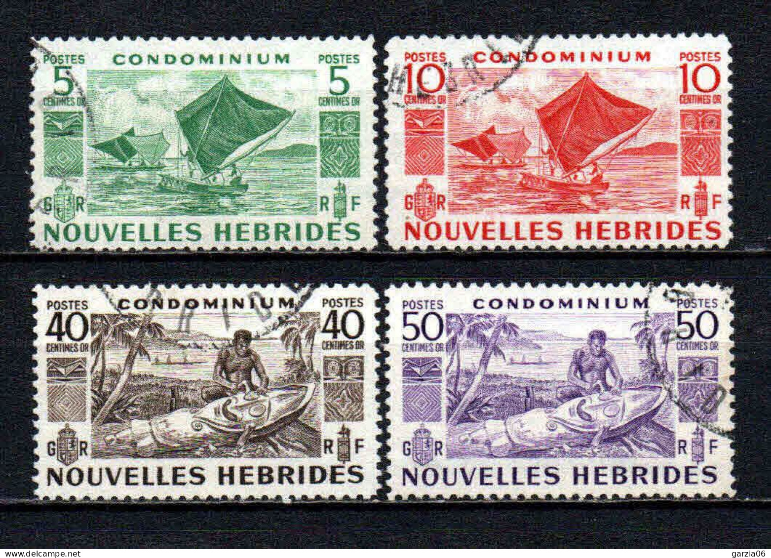 Nouvelles Hébrides  - 1953 - Aspects Des NH - N°  144/145/150/151 - Oblit - Used - Oblitérés