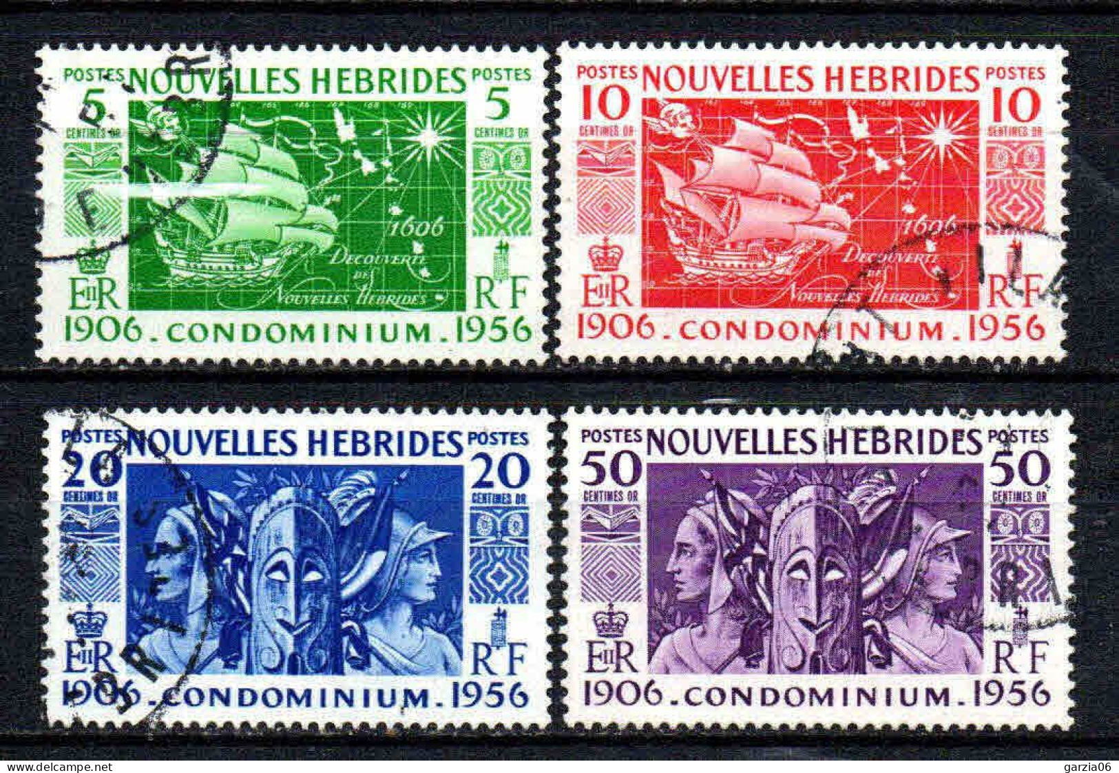 Nouvelles Hébrides  - 1956 - Cinquantenaire  Des NH - N°  167 à 170 - Oblit - Used - Gebruikt