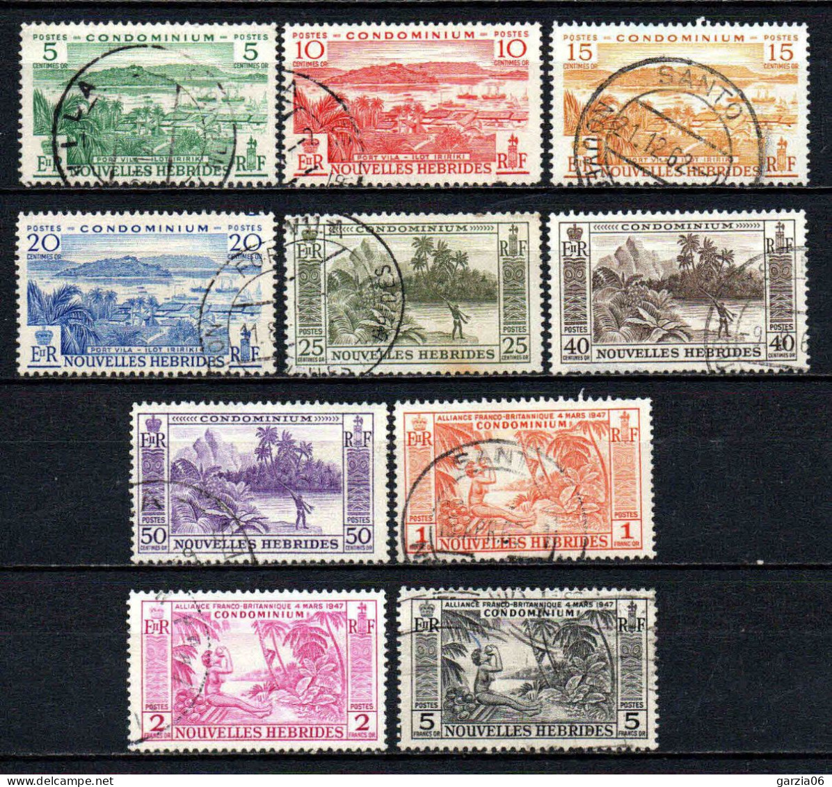 Nouvelles Hébrides  - 1957 - Aspects   Des NH - N°  175 à 185 Sauf 180 - Oblit - Used - Used Stamps